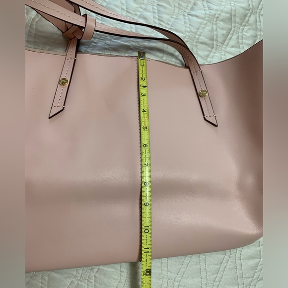 J.Crew Blush Pink Leather Tote & Matching Wallet 100% Genuine Leather - Picture 14 of 16